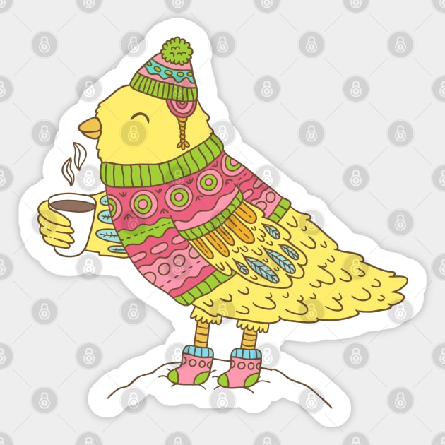 Winter bird Sticker by kostolom3000